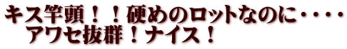 キス竿頭！！硬めのロットなのに・・・・ 　アワセ抜群！ナイス！