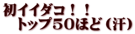 初イイダコ！！ 　トップ50ほど（汗）