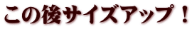 この後サイズアップ！