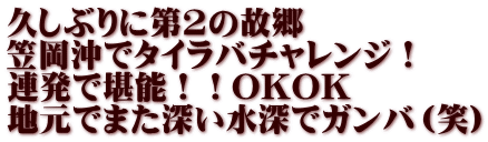 久しぶりに第2の故郷 笠岡沖でタイラバチャレンジ！ 連発で堪能！！OKOK 地元でまた深い水深でガンバ（笑）